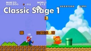 New Super Mario Bros Wii Classic Stage - Super Mario Bros 1-1