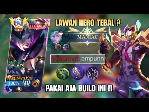 MUSUH SAMPAI MINTA AMPUN KETEMU TOP GLOBAL MIYA‼️PAKAI BUILD INI KALAU KETEMU HERO TEBAL 