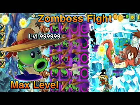 Plants Vs Zombies 2-Shadow Peashooter 999999 Vs Zomboss Fight- Gameplay