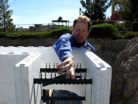 Fox Blocks Randy shows the flexibility of horizontal rebar placement within 12 core Fox Blocks