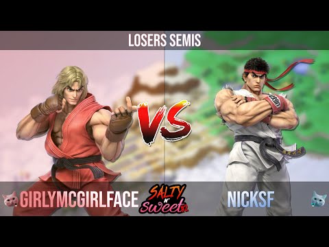 SaltySweet # 02 | GirlyMcGirlFace (Ken) vs NickSF (Ryu) | Losers Semis | SSBU Ultimate Tournament