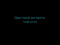 Open Hands • Ingrid Michaelson (feat. Trent Dabbs) Lyrics