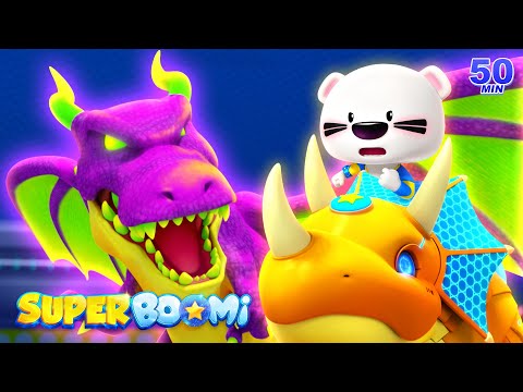 Dinosaur Showdown! Prehistoric Battle Begins!| T-rex, Triceratops | Dinosaur Cartoons | Super BOOMi