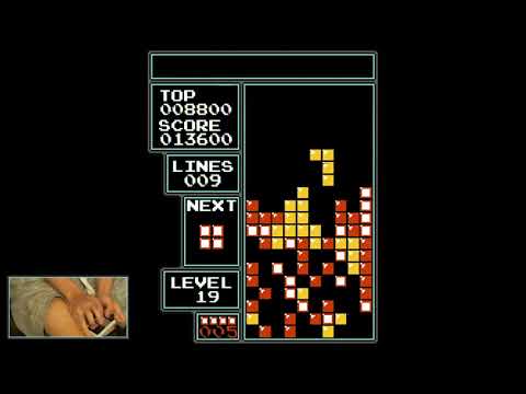 Clearing 19-5 (B-Type) on NES Tetris