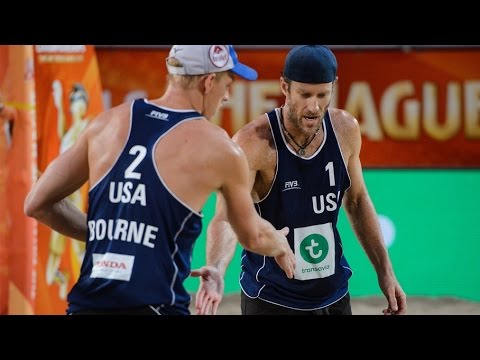 Hyden/Bourne (USA) vs. Rodriguez-Bertran/Haddock (PUR) - Den Haag - Men World Championships 2015