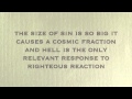 The Size of Sin-Beautiful Eulogy Lyrics 