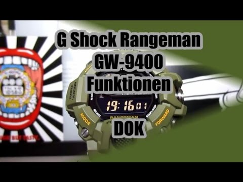 G Shock GW 9400 Rangeman Funktionen Deutsch German by TheDoktor210884