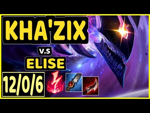 GILIUS (KHA'ZIX) vs ELISE - 12/0/6 KDA JUNGLE CHALLENGER GAMEPLAY - EUW
