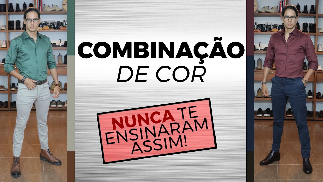 Como COMBINAR CORES de roupas na moda masculina