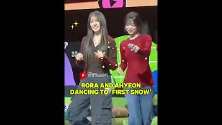Rora and Ahyeon dancing to Exo&#39;s &quot;First Snow&quot; #babymonster #rora #ahyeon #exo #shorts #fypシ゚