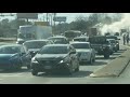 Truck Fire And Fire Truck Responding