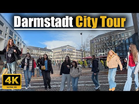 Darmstadt 4K City Tour | Darmstadt 4K Walkthrough | Darmstadt Germany City Walk