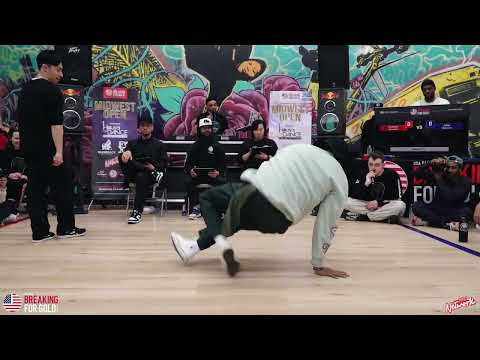 Custom Vs Alloz- B-Boy Top 16 - Midwest Open 2023 - Breaking For Gold USA - BNC