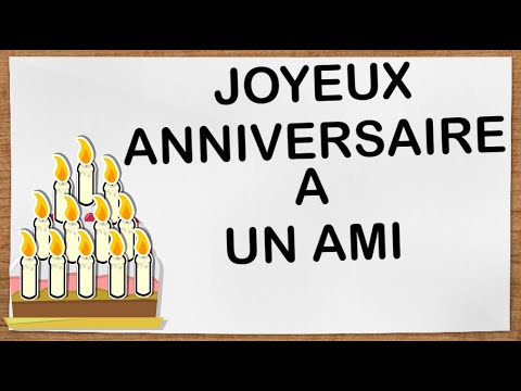 Joyeux anniversaire pour ami
