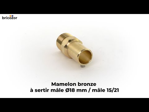 Mamelon - bronze - mâle à souder mâle à visser VIEGA