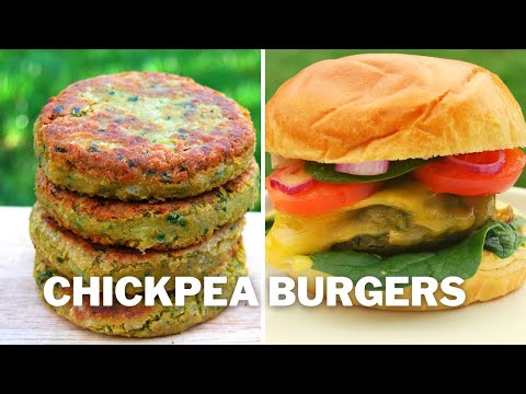 Chickpea burgers Recipe (Plant-based)! The Best Vegan Burgers Recipe!