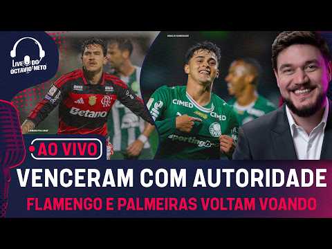AO VIVO: FLAMENGO E PALMEIRAS VENCEM E CONVENCEM; FURACÃO BATE O SÃO PAULO; CRUZEIRO EMBALANDO E +