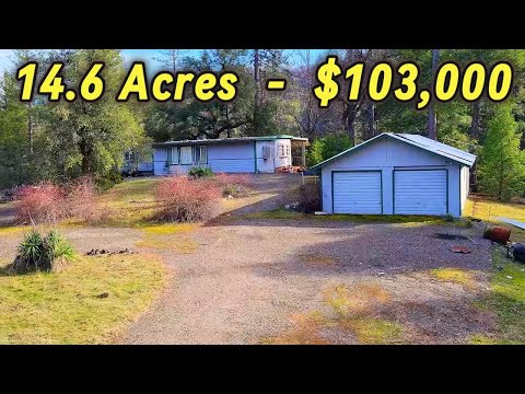 Home For Sale In California - Land Acreage For Sale With A Mobile and Garage