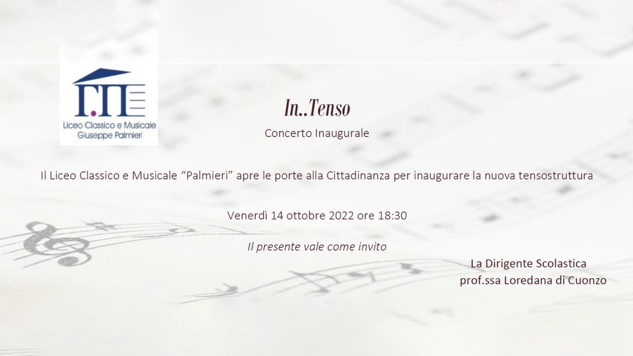 CONCERTO INAUGURALE LICEO PALMIERI