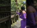 Cheeky monkey steals woman's purse in Bali