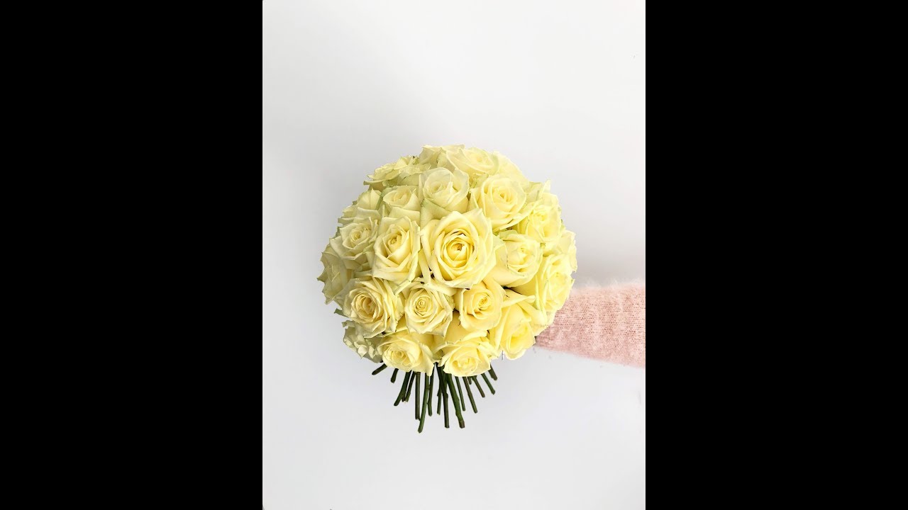 Bouquet de 40 roses blanches