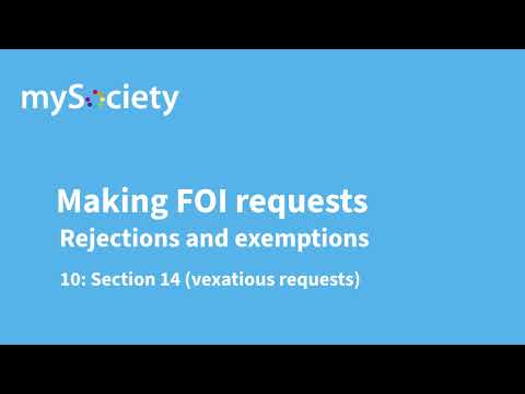 Multiple repeated FOI requests to the same authority
