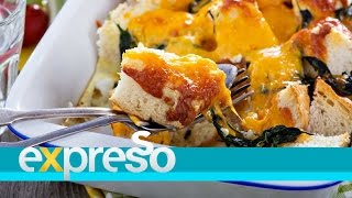 Broccoli, Feta and Caramelised Onion Strata recipe