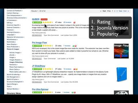 Joomla 1 5 Beginner Lesson 27 Fnding Extensions