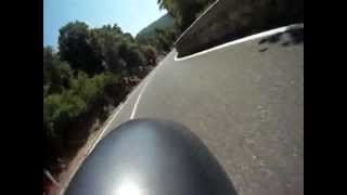 preview picture of video 'Atzara - Meana Sardo - in moto - Cagiva Raptor 650 ie - Sardegna - Pieghe - Curve'