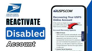 How to Reactivate a Disabled USPS Account | Restore USPS Login Access (2026)