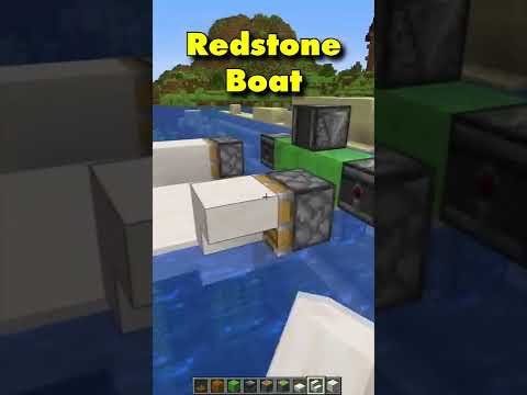 GTosa - INSANE MOVING BOAT BUILD HACK! | Minecraft Redstone Build Hacks 🔴 😄 #shorts