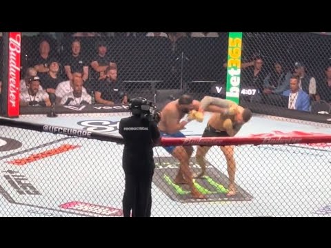 (Crowd View) Tom Aspinall Knocks Out Curtis Blaydes in 60 Seconds at UFC 304!
