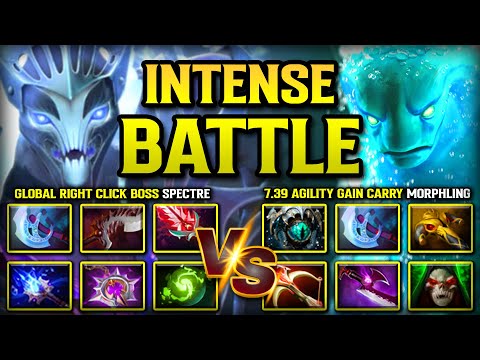 INTENSE CARRY BATTLE | GLOBAL RIGHT CLICK SPECTRE VERSUS MONSTER AGILITY GAIN MORPHLING 7.39b DOTA 2