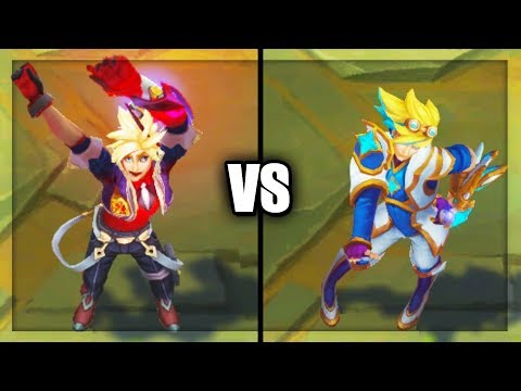 Battle Academia Ezreal vs Star Guardian Ezreal Legendary vs Epic Skins Comparison League of Legends