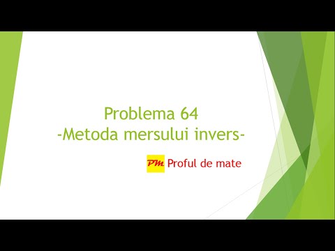 Problema 64: Metoda mersului invers #profuldemate #matematica #scoala #online