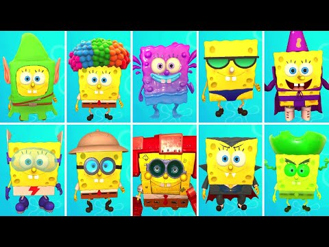 SpongeBob the Cosmic Shake - All Costumes (DLC Included)