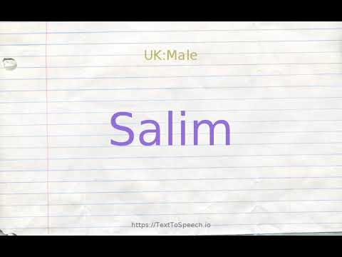 How to pronounce salim