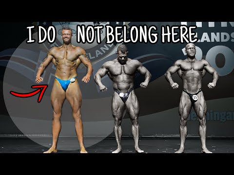 6'10 GIANT COMPETES IN A BODYBUILDING SHOW - Show Day Documentary