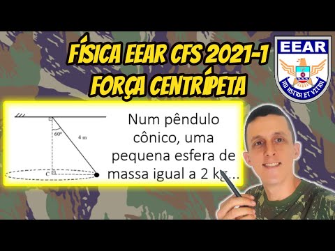 Física EEAR | CFS 2021-1 | Pêndulo cônico | Força centrípeta | Movimento circular uniforme | Dinâmic