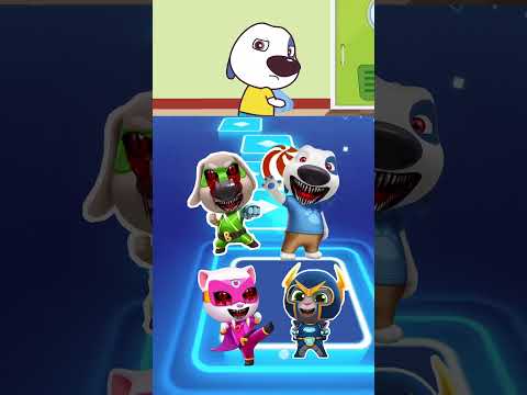Talking Tom 🆚 Talking Angela 🆚 Talking Ben Monster Transformation - #coffindance #tileshop #shorts