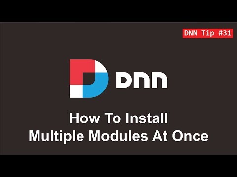 31. How to install multiple modules at once - DNN Tip of The Week