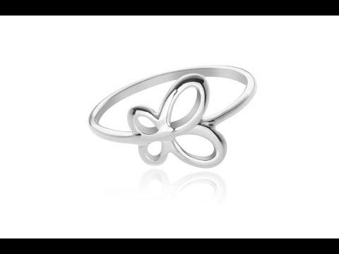 Biżuteria – Srebrny pierścionek 925 - skrzydła motyla