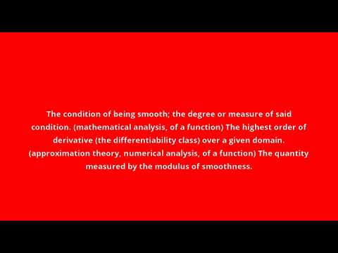 what is the meaning of smoothness