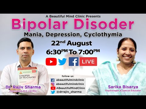 Bipolar Disorder :-Mania Hypo-maniaDepression Cyclothymia Symptoms Causes & Treatment in Hindi