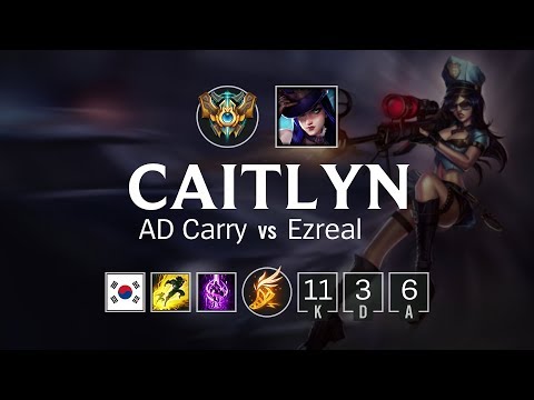 Caitlyn AD Carry vs Ezreal - KR Challenger Patch 8.11