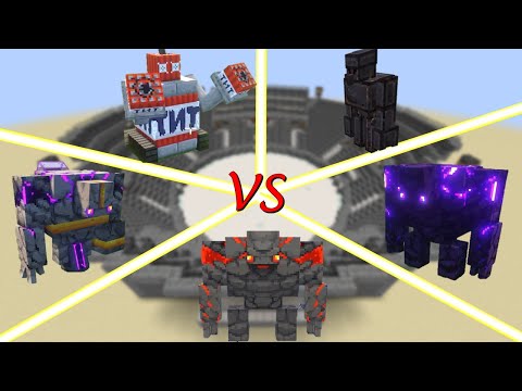 Special Golem round-robin tournament! Which one will win? Minecraft mob battle!