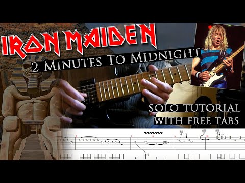 Iron Maiden - 2 Minutes To Midnight Dave Murray's solo lesson (with tablatures and backing tracks)