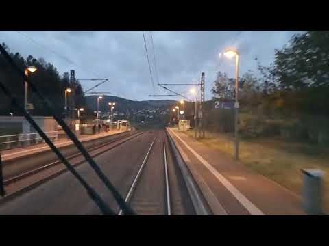 Führerstandmitfahrt. Cabview. Gemünden - Jossa - Fulda Hbf. Z kabiny maszynisty. BR-193 Vectron.
