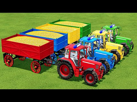 LOAD & TRANSPORT SUGARCANE  WITH FENDT 500 FAVORIT POLICE & OLD TRAILERS! Farming Simulator 22