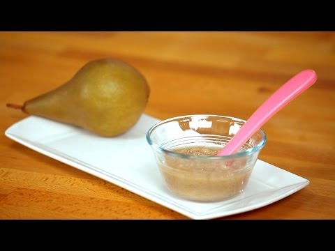 How to Make Pear Puree for Babies | Baby Food